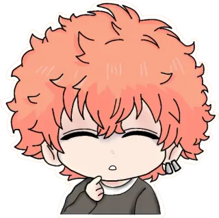 🤔 Anime, Manga, Chibi, Carino, Cartone animato, Personaggio whatsapp sticker