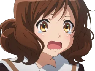 😢 Anime, Weinen, Mädchen, Traurig, Emotional telegram sticker