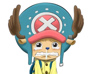 😭 Tony Tony Chopper One Piece Anime, Desenho animado, Chopper, One Piece, Chorando, Triste telegram sticker