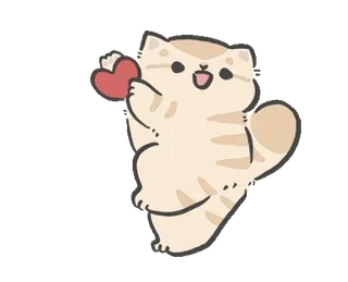 ⭐ kat, kitten, hart, liefde, dier, schattig telegram sticker