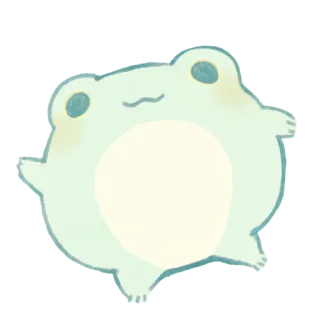 👋 Frosch, niedlich, Tier, Illustration, Aufkleber whatsapp sticker