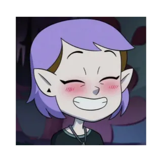 😁 Amity Blight The Owl House desenho animado, anime, Amity Blight, The Owl House, bruxa, fofo, cabelo roxo telegram sticker