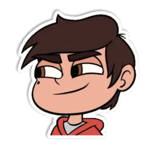 😏 Marco Diaz Star vs. the Forces of Evil การ์ตูน, อนิเมะ, ตัวละคร, ยิ้ม, มาร์โค, ดิแอซ telegram sticker