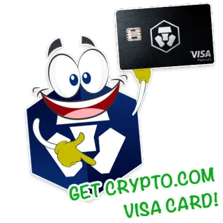 💳 GET CRYPTO.COM VISA CARD! criptomoeda, cartão Visa, Crypto.com, finanças, moeda digital, cartão de pagamento telegram sticker
