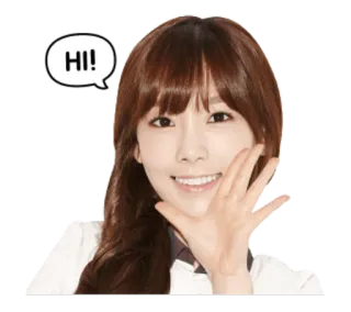 👋 HI! olá, saudação, oi, mulher, menina, pessoa whatsapp sticker