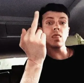 🖕 dito medio, gesto offensivo, insultante, maleducato telegram sticker