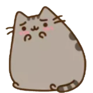 😊 Pusheen gato, Pusheen, lindo, kawaii, triste whatsapp sticker