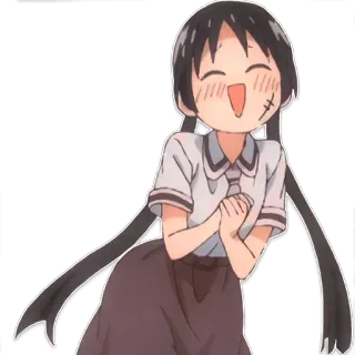 ☺️ Anime, Garota, Feliz, Fofo, Personagem, Mangá telegram sticker