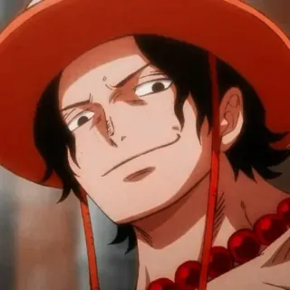 🔥 Ace One Piece Ace, One Piece, anime, pirata, fuoco, cartone animato, personaggio telegram sticker
