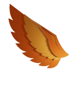 🙌 ala, piuma, arancione, oro whatsapp sticker