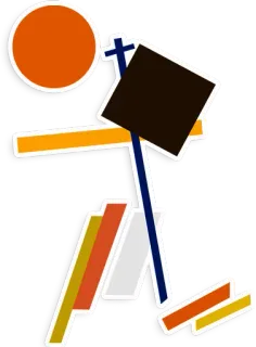 🍊 abstract, geometric, modern art, geometric shapes telegram sticker