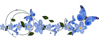 🌷 blauw, vlinders, bloemen, natuur, bloemen, decoratief telegram sticker