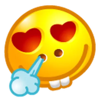 😍 emoji, amour, coeurs, dessin animé whatsapp sticker