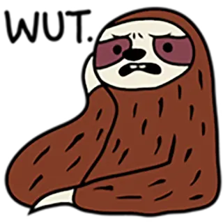 😅 Faultier, faul, Cartoon, Tier, süß, verschlafen, lustig telegram sticker