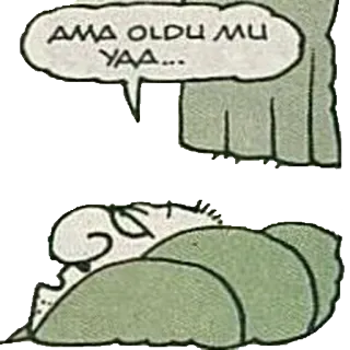 😑 AMA OLDU MU YAA... telegram sticker