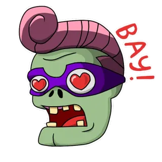 😍 BAY! Zombi, Dibujos animados, Pegatina whatsapp sticker