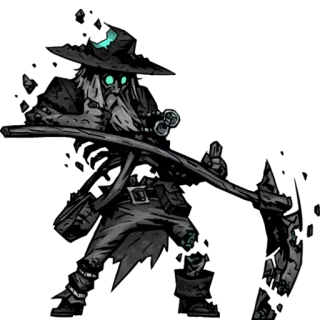 👨‍🌾 Фэнтези, Персонаж, Тёмный, Существо, Коса, Мрачный Жнец telegram sticker
