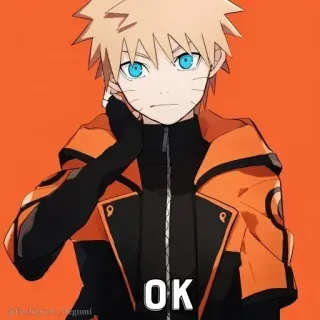🤔 Naruto Uzumaki Naruto OK Anime, Naruto, Ok, Cartoon, Figur whatsapp sticker