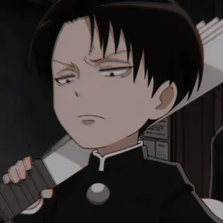 ☕ Levi Attack on Titan anime, cartoon, soldier, anime character, manga, attack on titan, levi ackerman telegram sticker