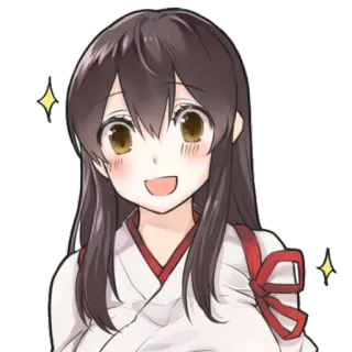 😊 cô gái anime, dễ thương, mỉm cười, hoạt hình, manga, kawaii whatsapp sticker