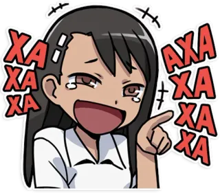 😂 XA XA XA Anime, Manga, Ridere, Piangere, Espressione, Cartone animato, Felice, Ragazza telegram sticker
