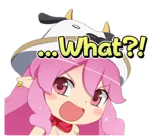 😦 ...What?! anime, cartoon, question, exclamation telegram sticker