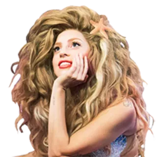 😌 sirena, mujer, retrato, fantasía, pelo, estrella de mar telegram sticker