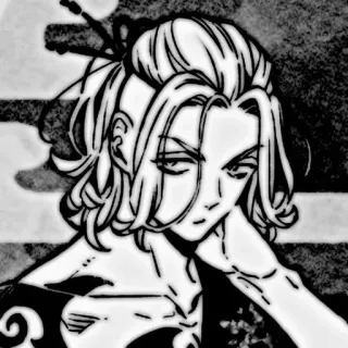 😠 Anime, Hitam putih, Gaya rambut, Kartun, Manga telegram sticker
