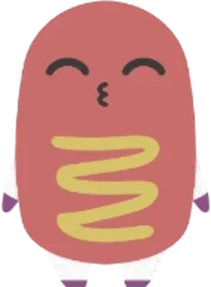 🍴 Cachorro-quente, Desenho animado, Comida, Adesivo telegram sticker