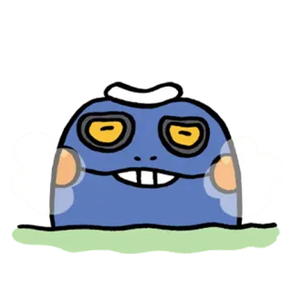 😌 Blob, Kreskówka, Postać, Słodkie, Zabawne telegram sticker