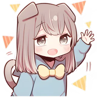 🖐 动漫, 狗, 可爱, 贴纸, 卡通 whatsapp sticker