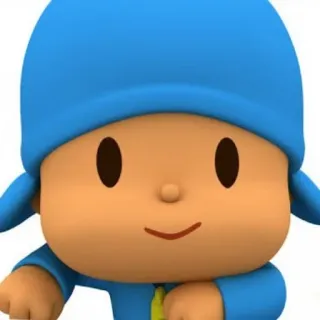 🙃 Pocoyo dibujos animados, niños, azul, personaje whatsapp sticker