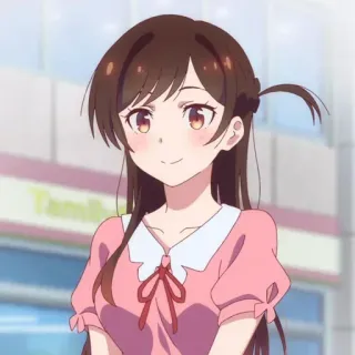 🍇 Chizuru Mizuhara Rent-A-Girlfriend Anime, Kreskówka, Chizuru Mizuhara, Rent-a-Girlfriend, Słodkie whatsapp sticker