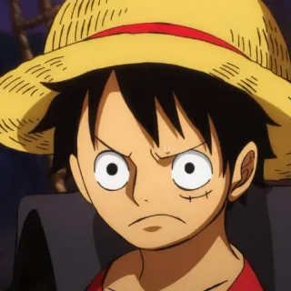 👒 Monkey D. Luffy One Piece Anime, One Piece, Ruffy, Strohhut, Monkey D. Ruffy telegram sticker