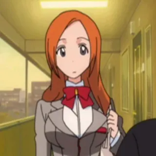 😶 Orihime Inoue Bleach anime, Bleach, Orihime Inoue, school uniform, character telegram sticker