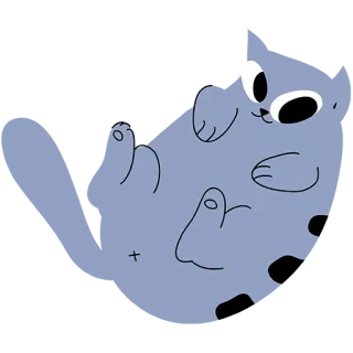 🐾 고양이, 만화, 중지, 불쾌한 telegram sticker