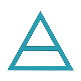 🎵 треугольник, геометрическая фигура, синий, символ, дизайн telegram sticker