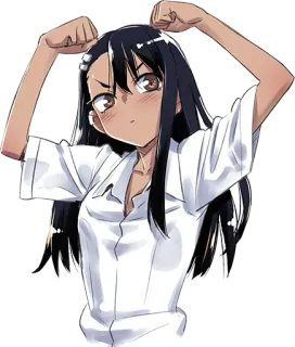 💪 Nagatoro Don't Toy with Me, Miss Nagatoro Anime, Manga, Nagatoro, Postać, Mundur szkolny, Dziewczyna telegram sticker