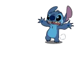 🏃‍♂️ Stitch Lilo & Stitch Obcy, Słodki, Disney, Kreskówka, Niebieski telegram sticker