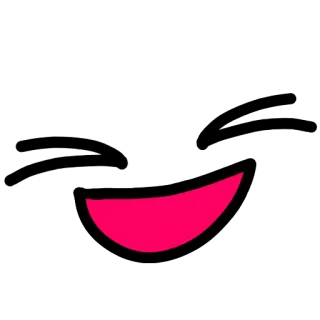 😄 boca, lábios, sorriso, rosa, desenho animado whatsapp sticker