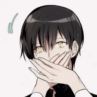 💸 anime, manga, character, cartoon, guy, male, face telegram sticker
