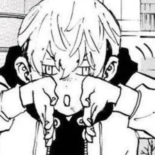 😮 Anime, Manga, Personaje, Chico, Expresión, Dibujo animado telegram sticker