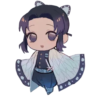 🦋 Shinobu Kocho Demon Slayer anime, demon slayer, shinobu kocho, chibi, sticker, manga whatsapp sticker