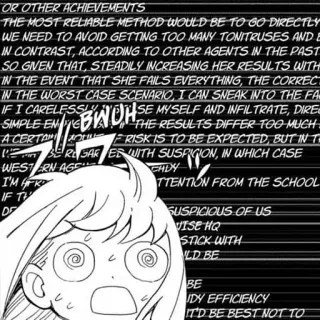 😵 Anya Forger Spy x Family BWUH Anime, Manga, confundido, impactado, chica anime, Anya, Spy x Family whatsapp sticker