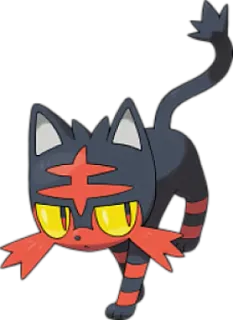 🐱 Litten pokemon, cat, fire, cute, video game telegram sticker
