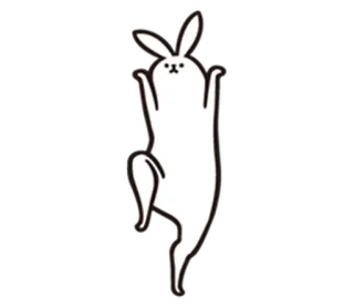 🐇 lapin, lapinou, animal, blanc, minimaliste, mignon, simple telegram sticker