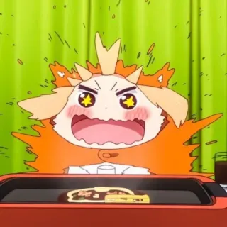🍊 anime, cartoon, character, expression, shocked, food telegram sticker