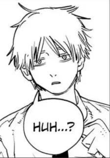 🤍 HUH...? Anime, Domanda, Confuso, Manga, Espressione, Pensando whatsapp sticker