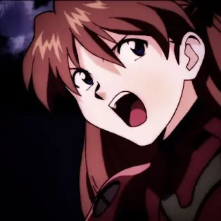 🎪 Asuka Langley Soryu Evangelion anime, character, female, cartoon, japanese, manga, portrait telegram sticker