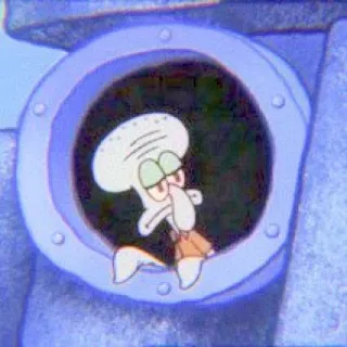 🌼 Squidward Spongebob Squarepants lula molusco, spongebob, desenho animado, nickelodeon, humor, engraçado whatsapp sticker